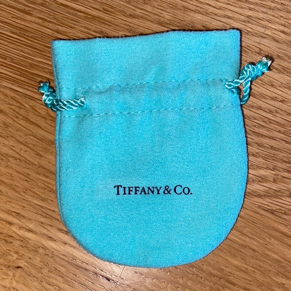 Tiffany & Co. Turquoise Aqua Blue Drawstring Jewelry Storage & Polishing Pouch
